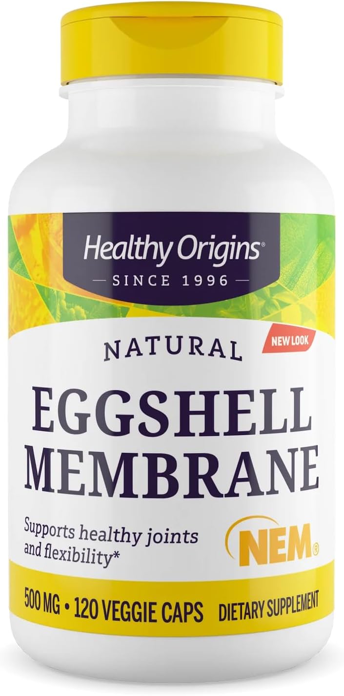 Healthy Origins Eggshell Membrane 500 mg (NEM, Non-GMO, Gluten Free, Joint Support), 120 Veggie Caps
