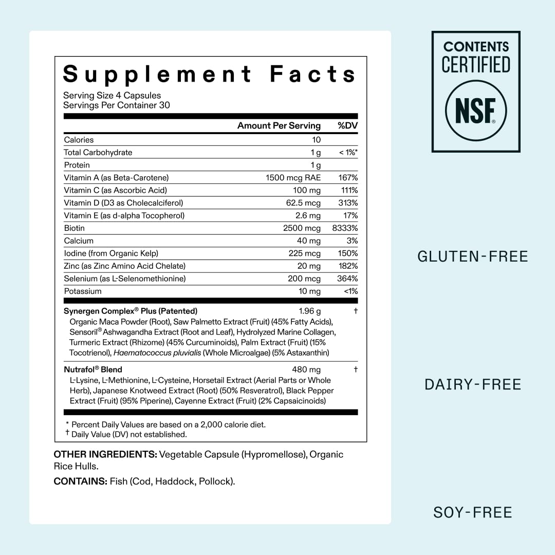 Nutrafol Women's Hair Growth Nutraceutical Ages 45 and Up,