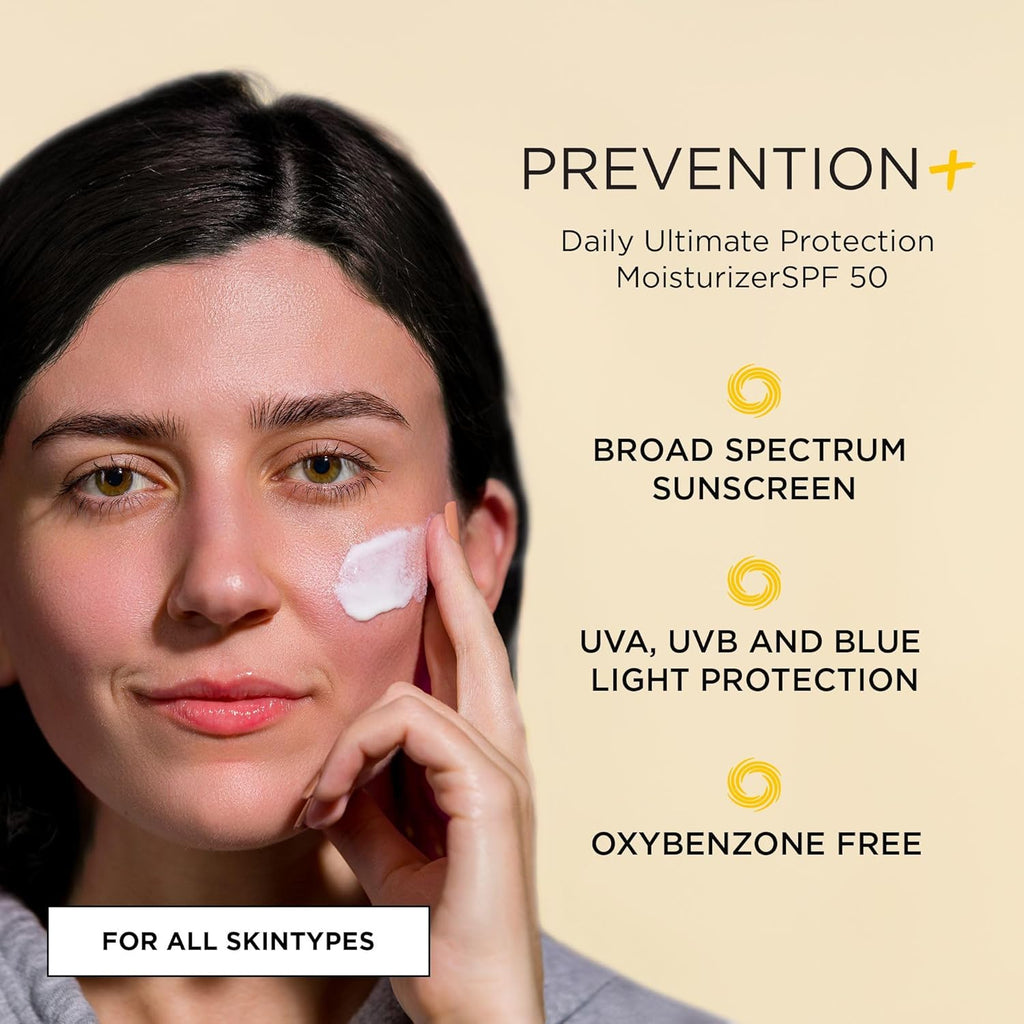IMAGE Skincare PREVENTION+ Daily Ultimate Protection Moisturizer, SPF 50 Face Sunscreen Lotion, Zinc Oxide, Blendable with No White Cast, 3.2 oz