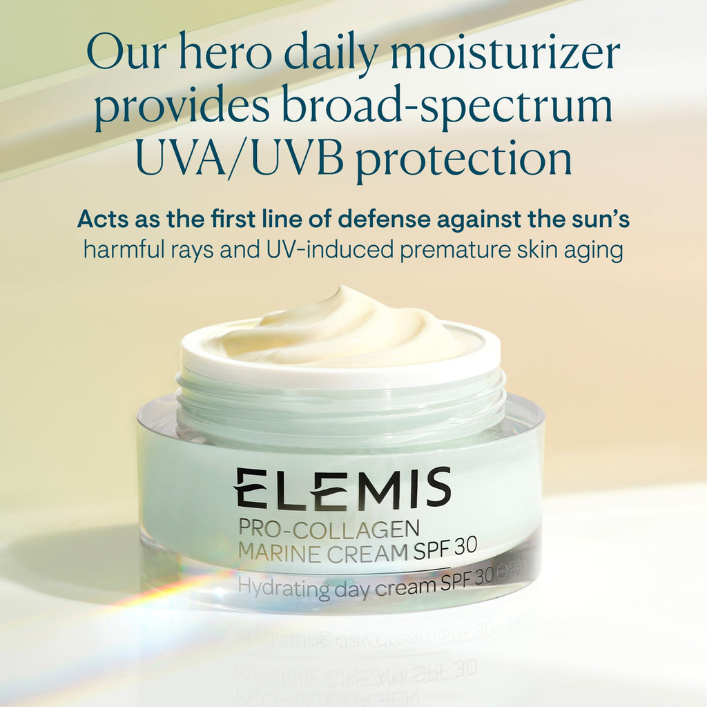 ELEMIS Pro-Collagen Marine Cream SPF 30, Lightweight Anti-Wrinkle Daily Facial Moisturizer 1.69oz