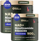 Reus Research Nicotinamide Riboside 900 mg- Pack of 2 Liposomal Nicotinamide Riboside w/Resveratrol & Quercetin - High Purity NAD Supplement for Anti-Aging, Energy, Focus - 80 Capsules - Jia Sales