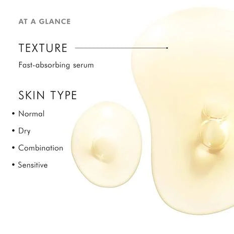 SkinCeuticals  C E Ferulic -absorbing serum with texture and skin type information on a white background